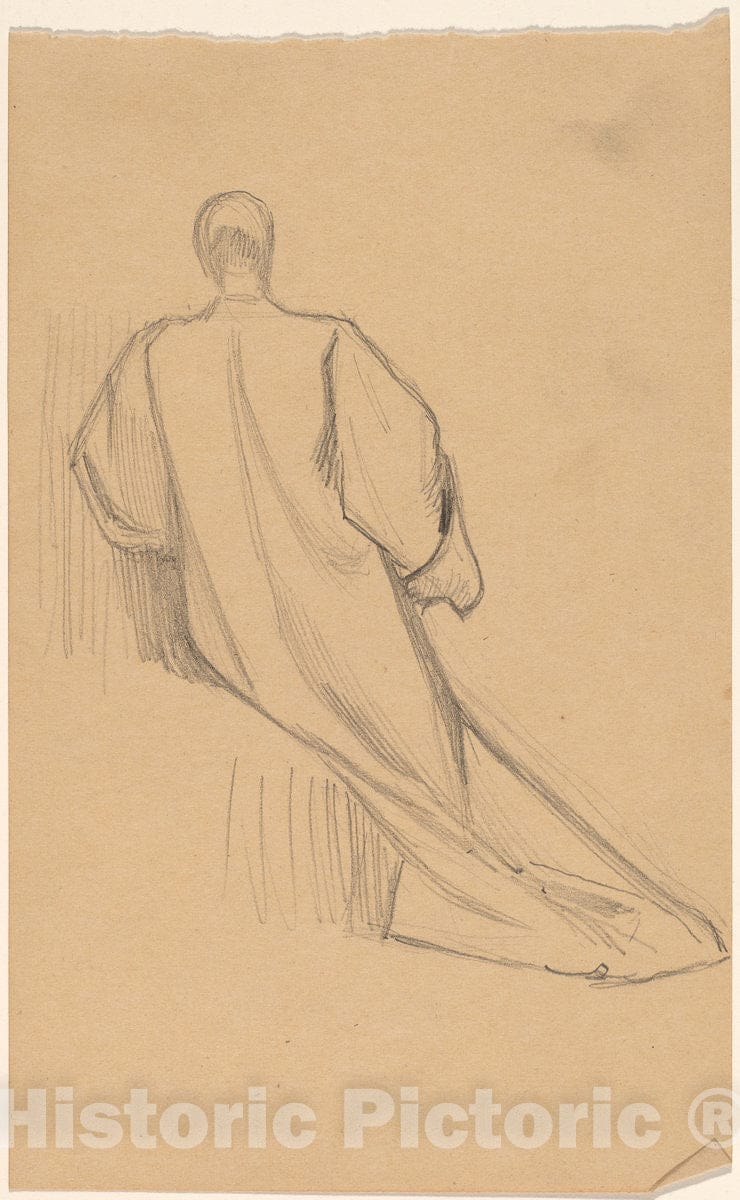 Art Print : Charles Sprague Pearce, Study of a Figure from Behind, c.1894 - Vintage Wall Art