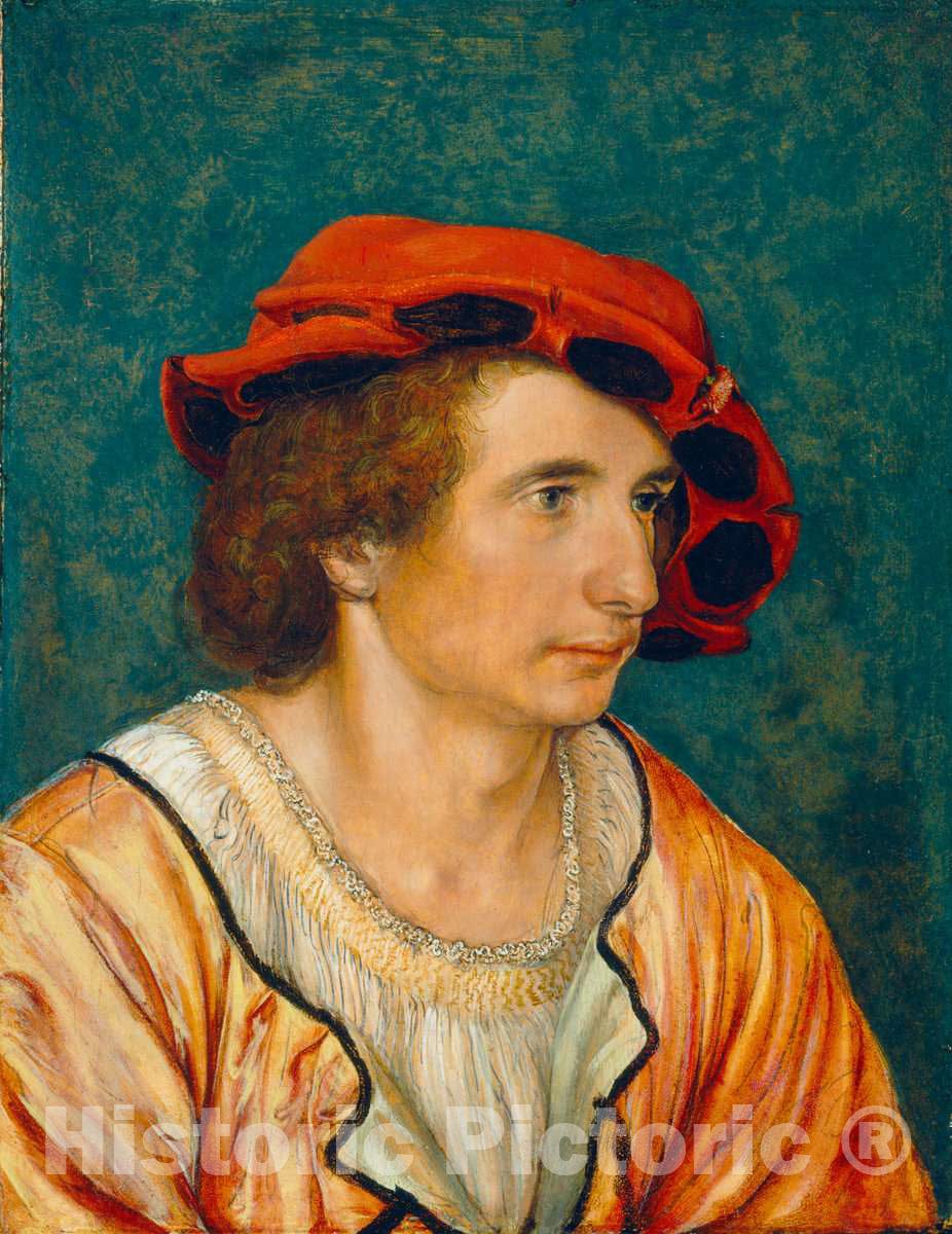 Art Print : Hans Holbein The Younger, Portrait of a Young Man, c.1525 - Vintage Wall Art