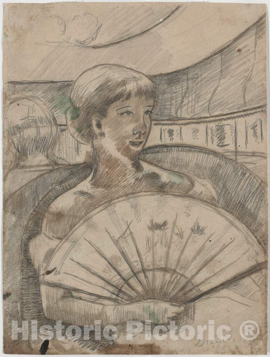 Art Print : Mary Cassatt, in The Opera Box [Verso], 1880 - Vintage Wall Art