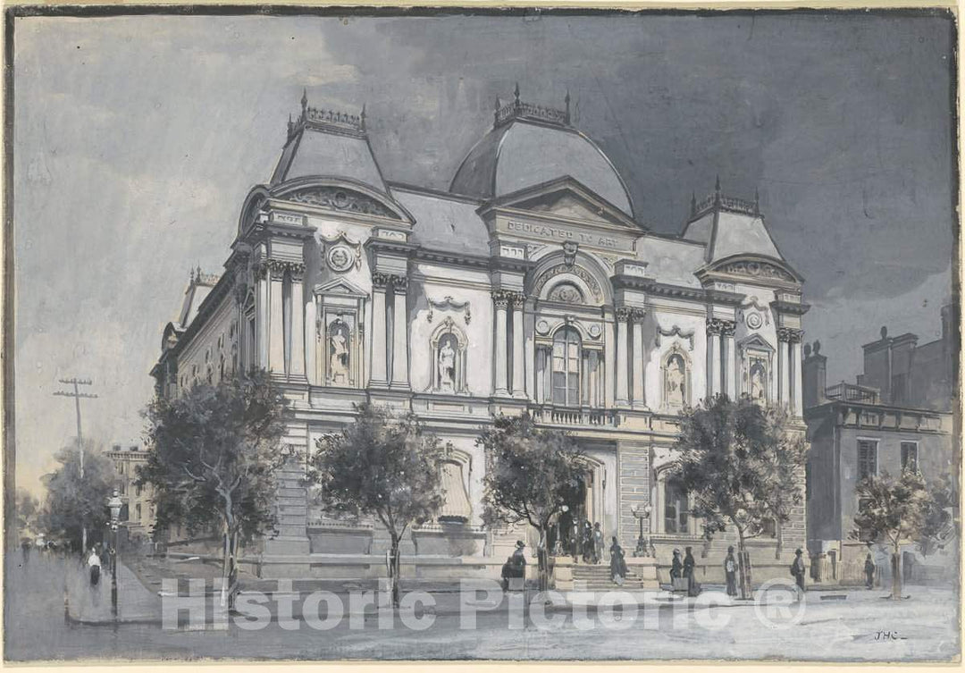 Art Print : John H. Cocks, The Old Corcoran Gallery of Art, c. 1880 - Vintage Wall Art