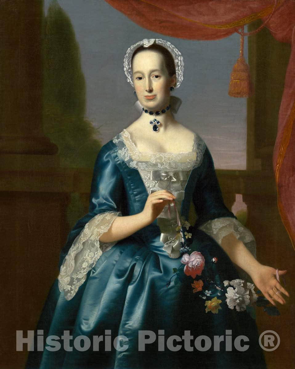 Art Print : John Singleton Copley, Anne Fairchild Bowler (Mrs. Metcalf Bowler), c. 1763 - Vintage Wall Art