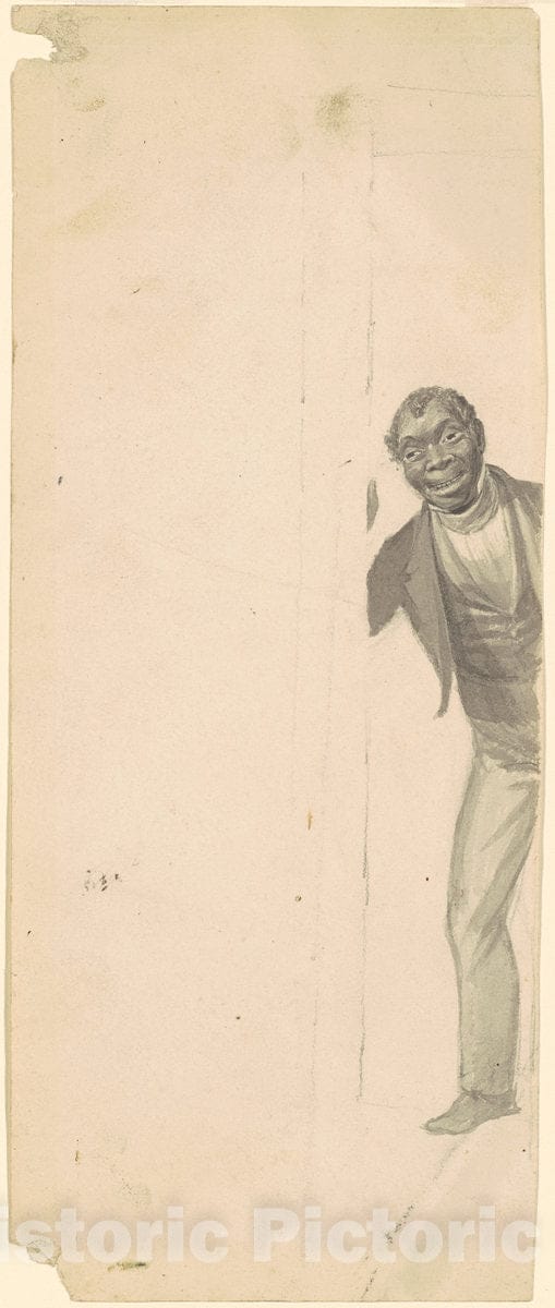 Art Print : Clonney, Man at a Doorway, c. 1840-1850 - Vintage Wall Art