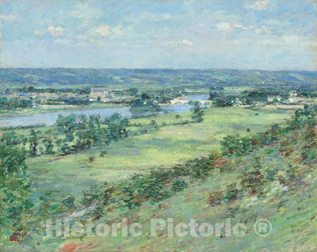 Art Print : Theodore Robinson, The Valley of The Seine, from The Hills of Giverny, 1892 - Vintage Wall Art