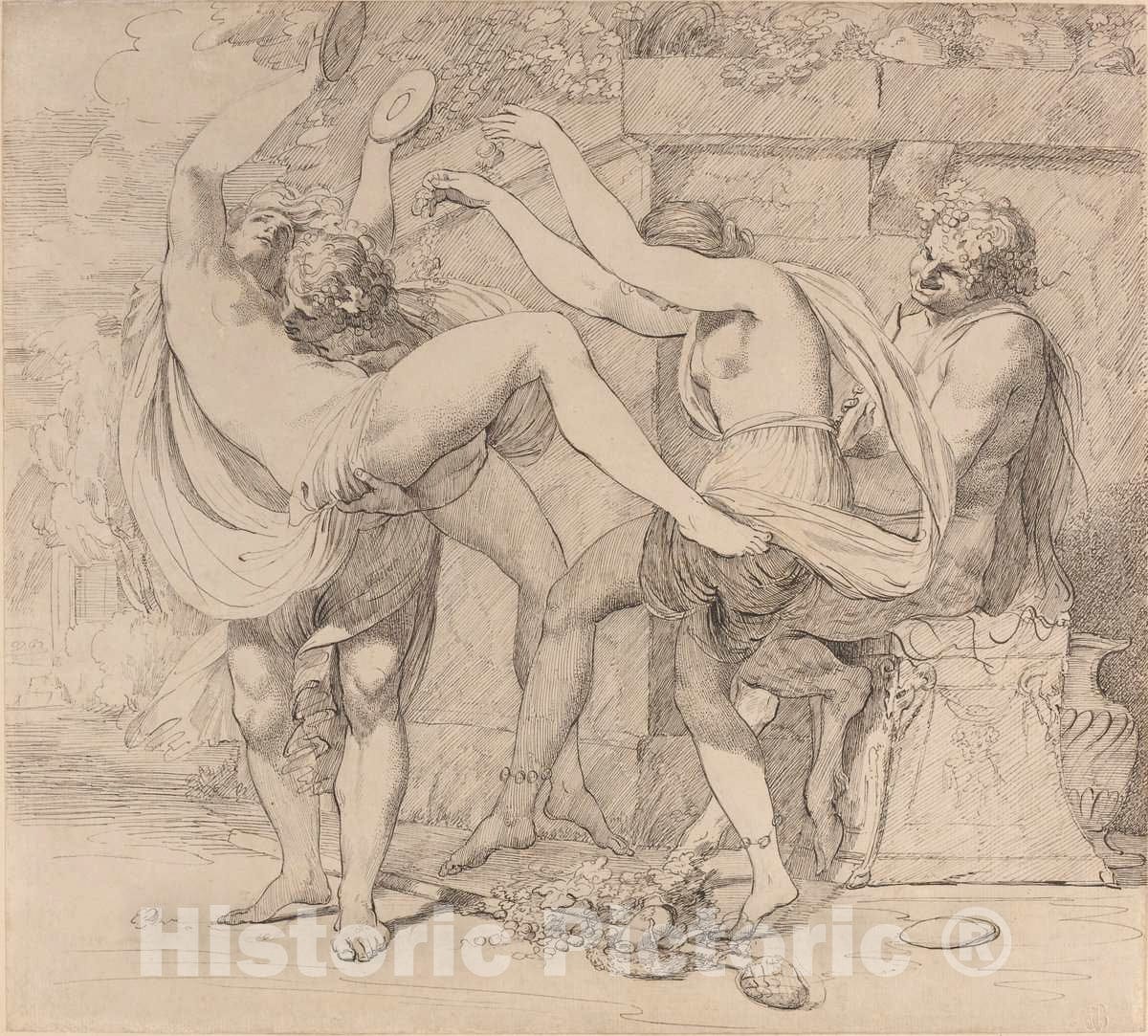 Art Print : John Hamilton Mortimer, Bacchanal, c.1773 - Vintage Wall Art