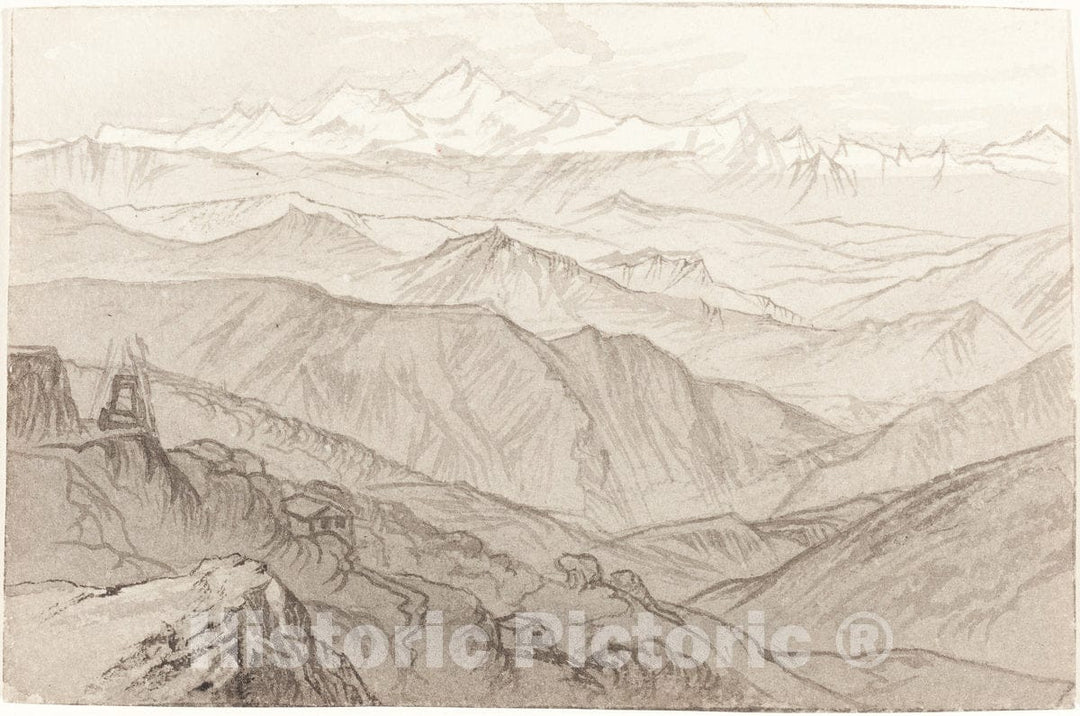 Art Print : Edward Lear, Mount Kinchinjunga (All Things Fair), 1874 - Vintage Wall Art