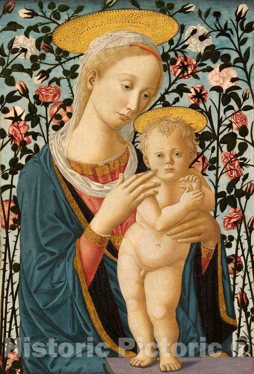 Art Print : Lippi and Pesellino, Madonna and Child, c. 1470 - Vintage Wall Art