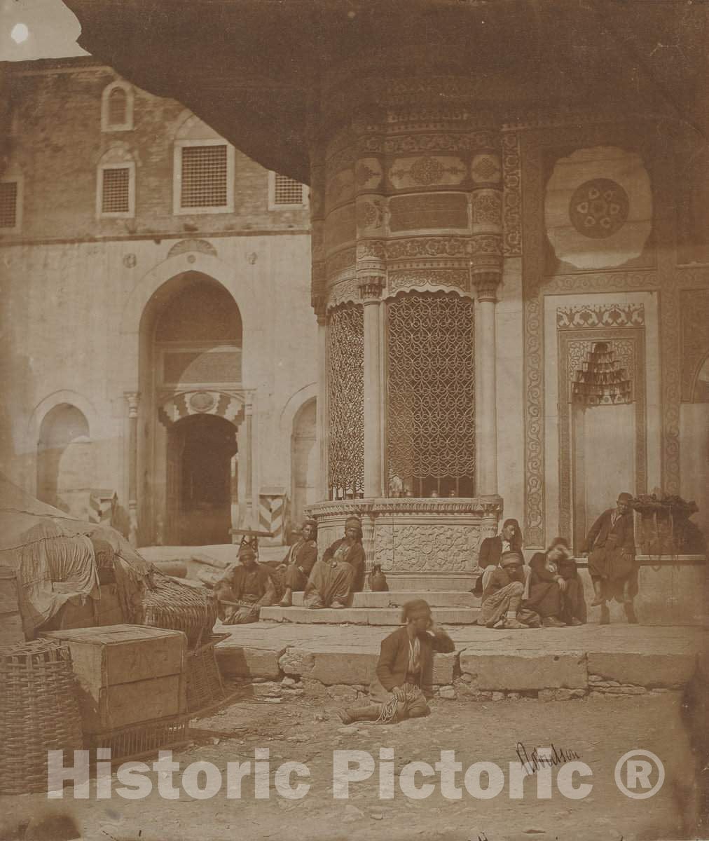 Art Print : James Robertson, Gate to Imperial Palace and Fountain of Ahmed III, 1857 - Vintage Wall Art