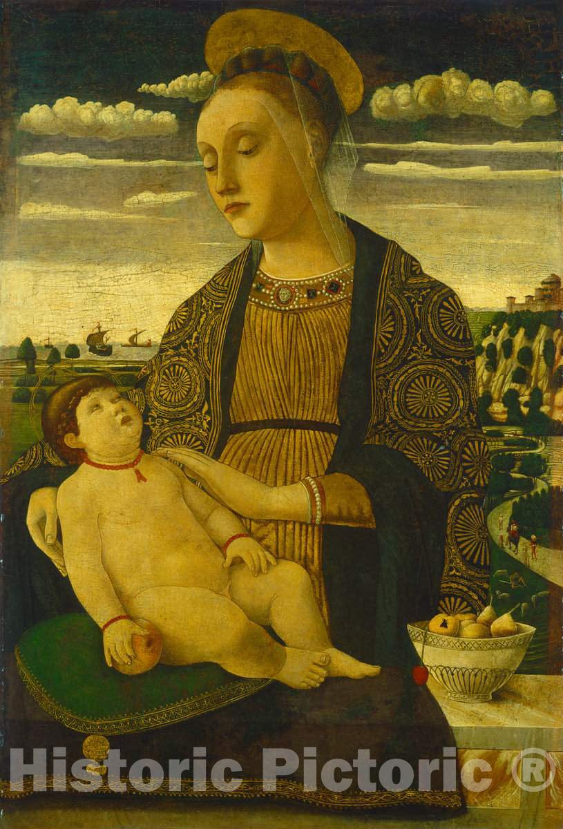 Art Print : Francesco Benaglio, Madonna and Child, Late 1460s - Vintage Wall Art