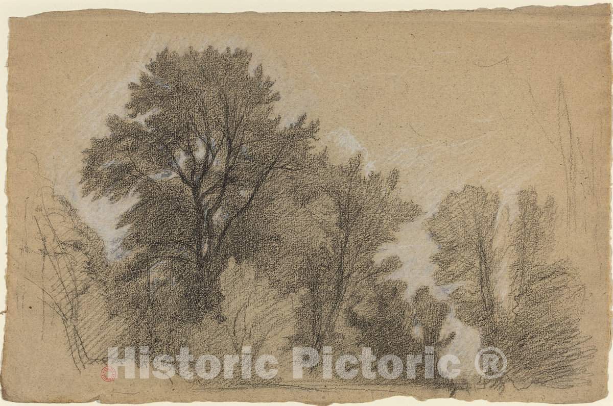 Art Print : Jean Achille Benouville, Edge of a Wood, c. 1840 - Vintage Wall Art