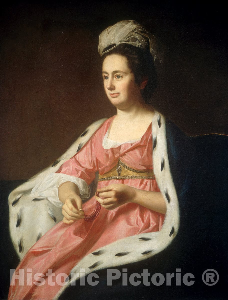 Art Print : John Singleton Copley, Abigail Smith Babcock (Mrs. Adam Babcock), c. 1774 - Vintage Wall Art