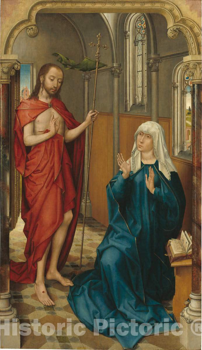 Art Print : Rogier Van der Weyden, Christ Appearing to The Virgin, c. 1475 - Vintage Wall Art