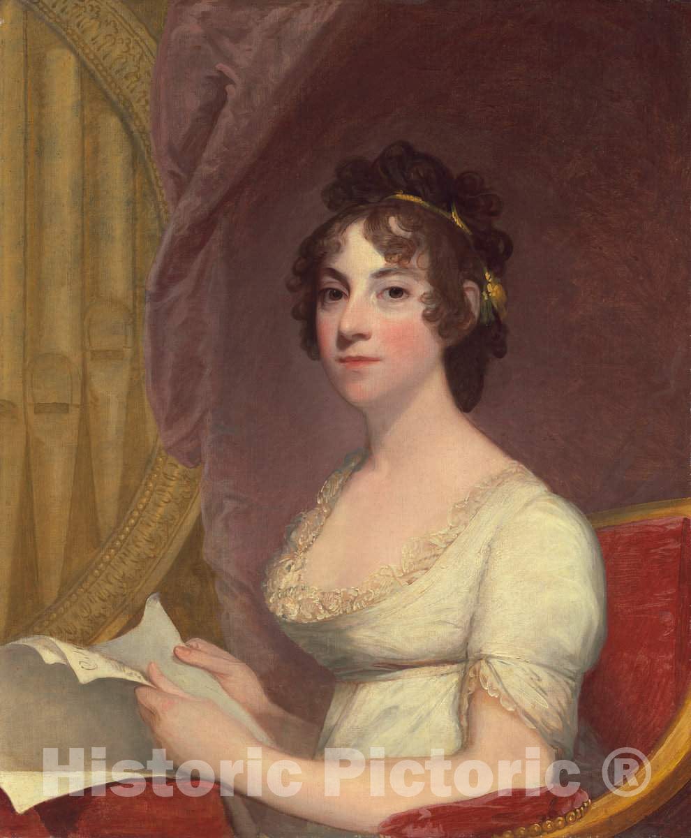 Art Print : Gilbert Stuart, Anna Maria Brodeau Thornton (Mrs. William Thornton), 1804 - Vintage Wall Art