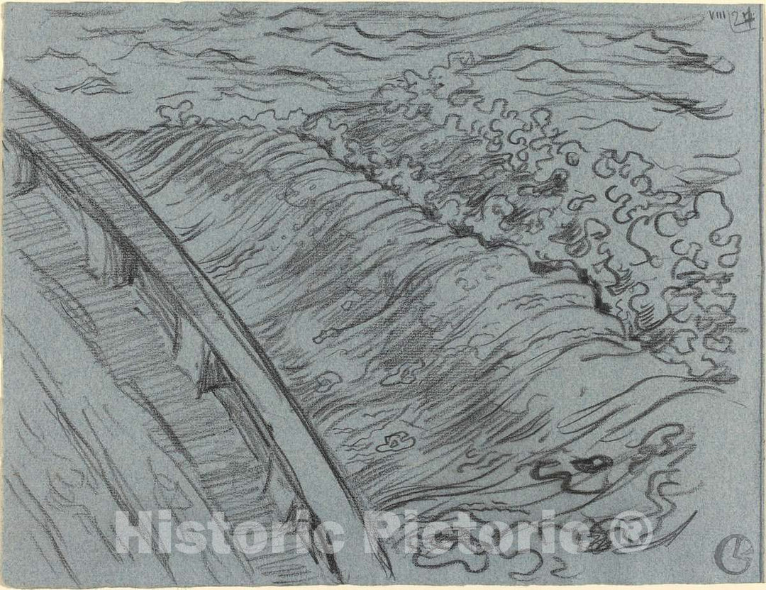 Art Print : Georges Lacombe, The Sea Off The Edge of a Boat, Brittany, 1894 - Vintage Wall Art