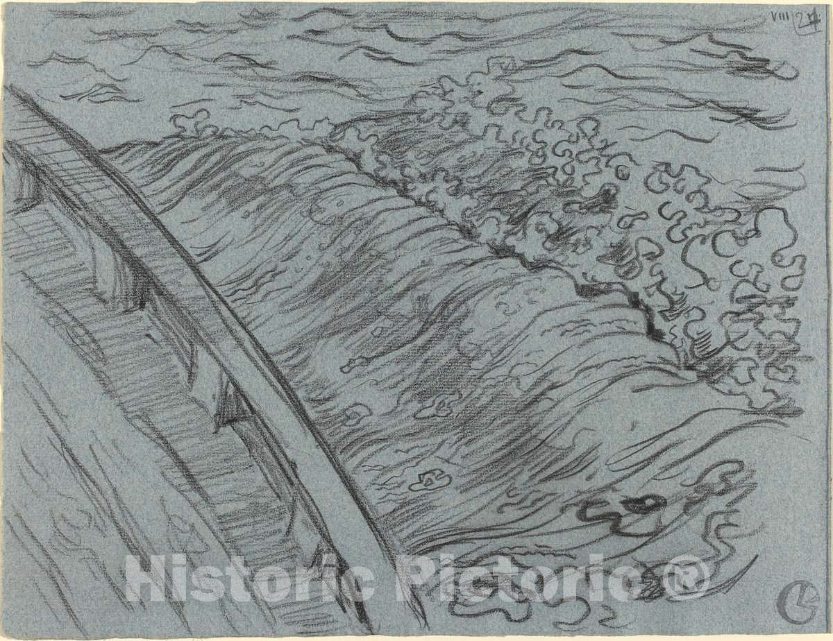 Art Print : Georges Lacombe, The Sea Off The Edge of a Boat, Brittany, 1894 - Vintage Wall Art