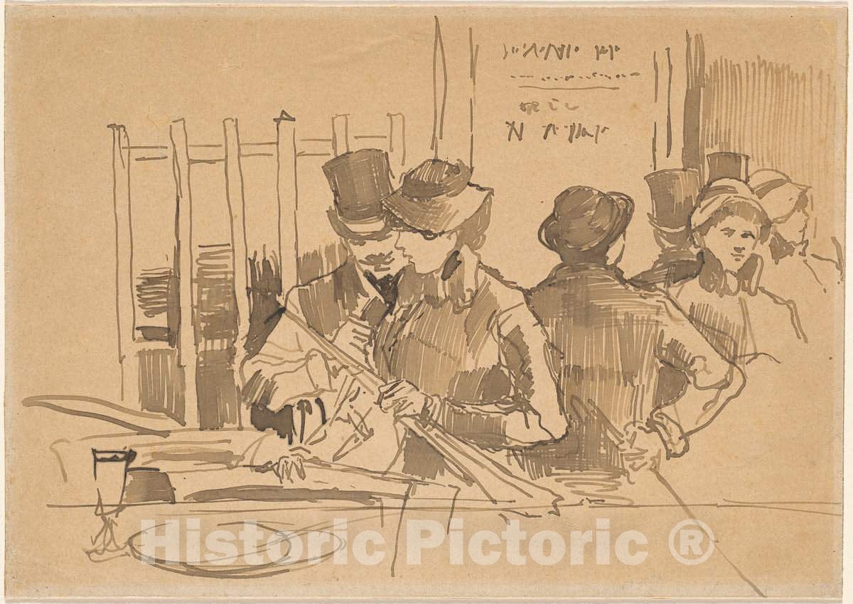 Art Print : Edouard Manet, The Railway Restaurant, c. 1879 - Vintage Wall Art