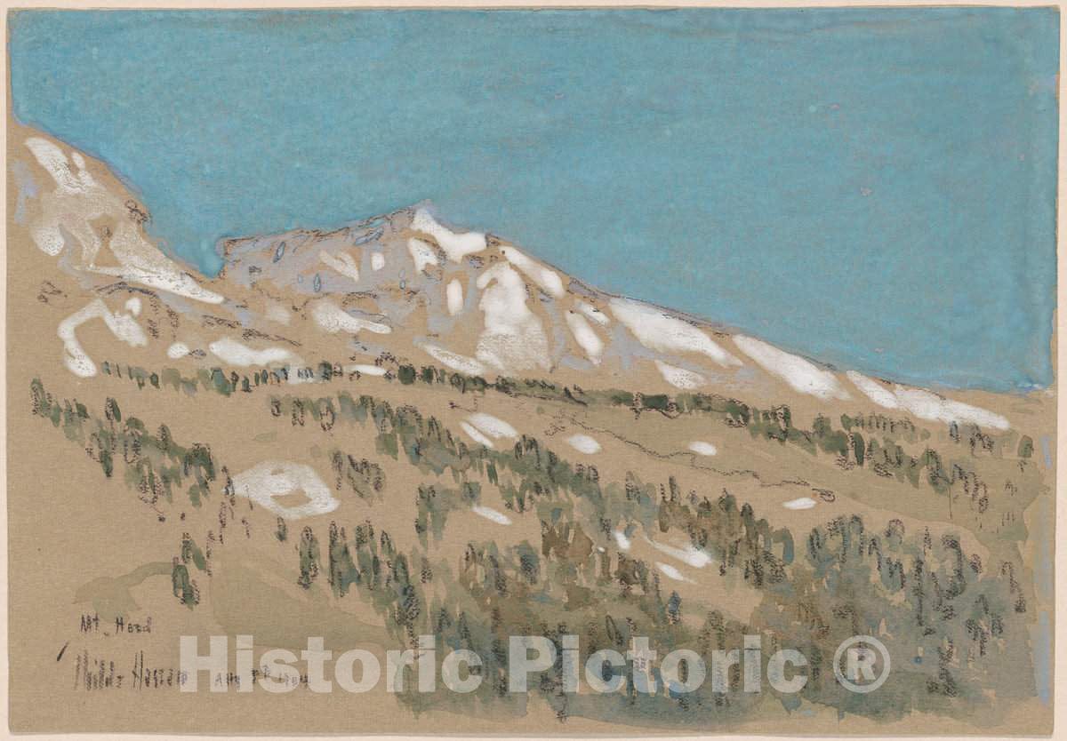 Art Print : Childe Hassam, Mount Hood, Oregon, 1904 - Vintage Wall Art