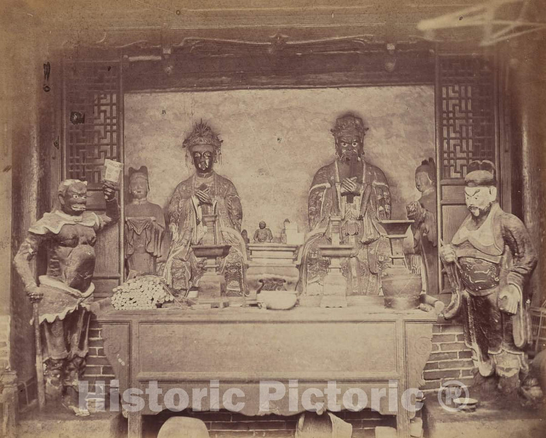 Art Print : Felice Beato, Head Quarter House, First Division, Pehtang, China, 1860 - Vintage Wall Art