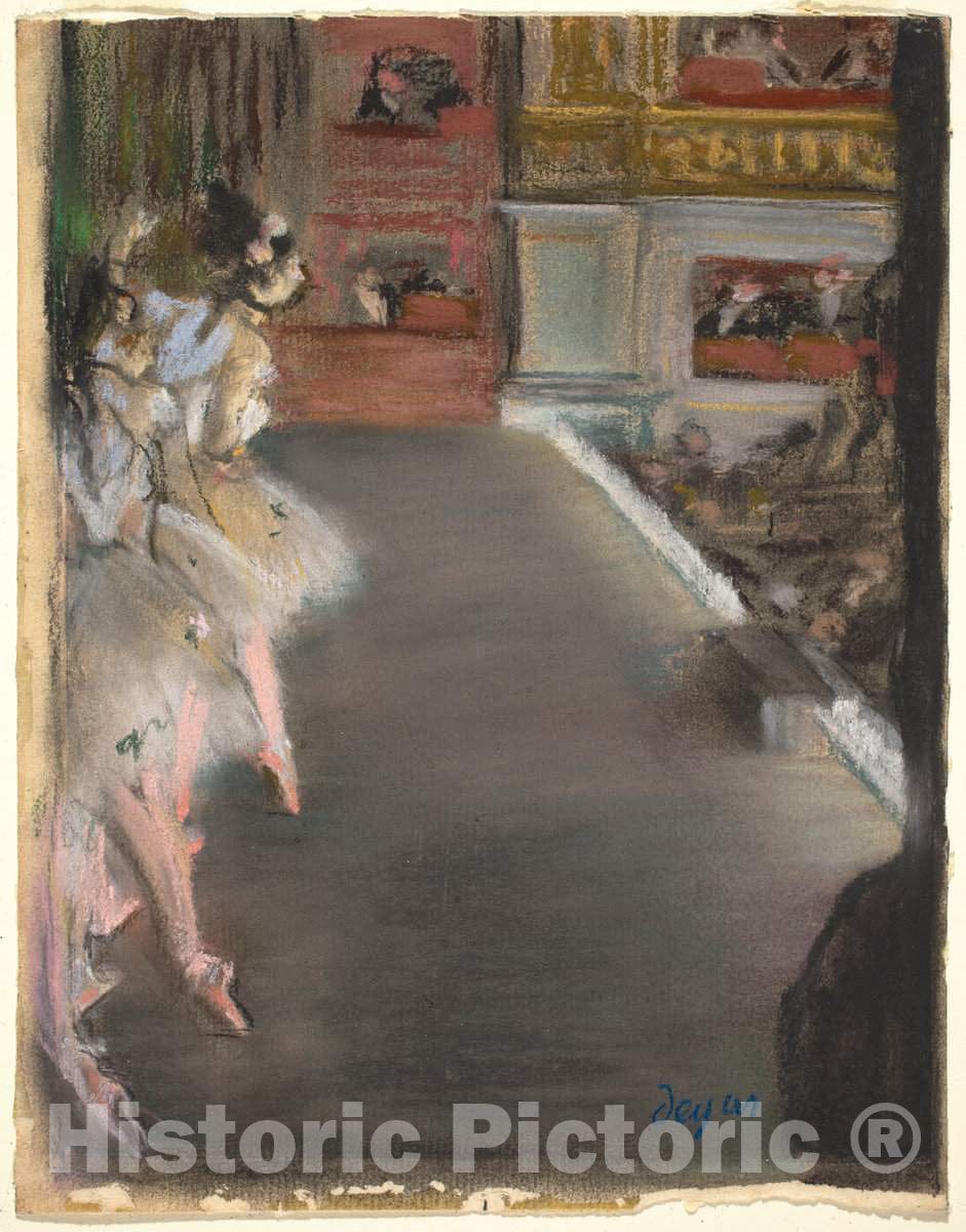 Art Print : Edgar Degas, Dancers at The Old Opera House, c. 1877 - Vintage Wall Art