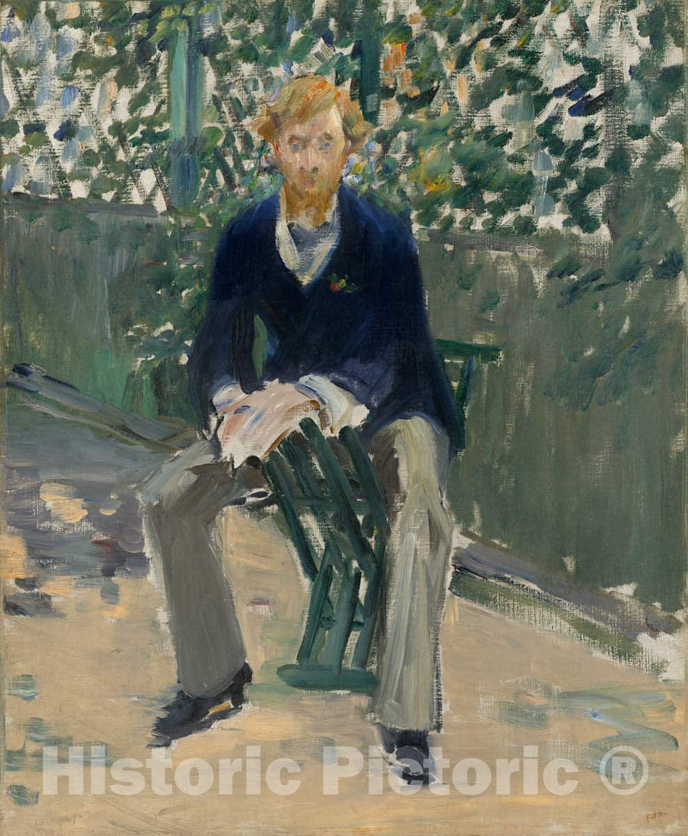 Art Print : Edouard Manet, George Moore in The Artist's Garden, c. 1879 - Vintage Wall Art