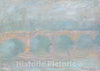 Art Print : Claude Monet, Waterloo Bridge, London, at Sunset, 1904 - Vintage Wall Art
