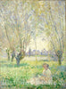 Art Print : Claude Monet, Woman Seated Under The Willows, 1880 - Vintage Wall Art