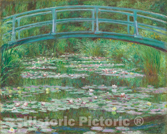 Art Print : Claude Monet, The Japanese Footbridge, 1899 - Vintage Wall Art