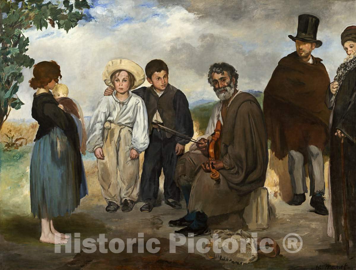 Art Print : Edouard Manet, The Old Musician, 1862 - Vintage Wall Art