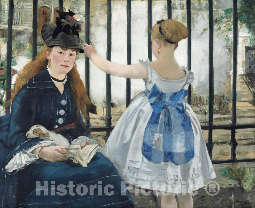 Art Print : Edouard Manet, The Railway, 1873 - Vintage Wall Art