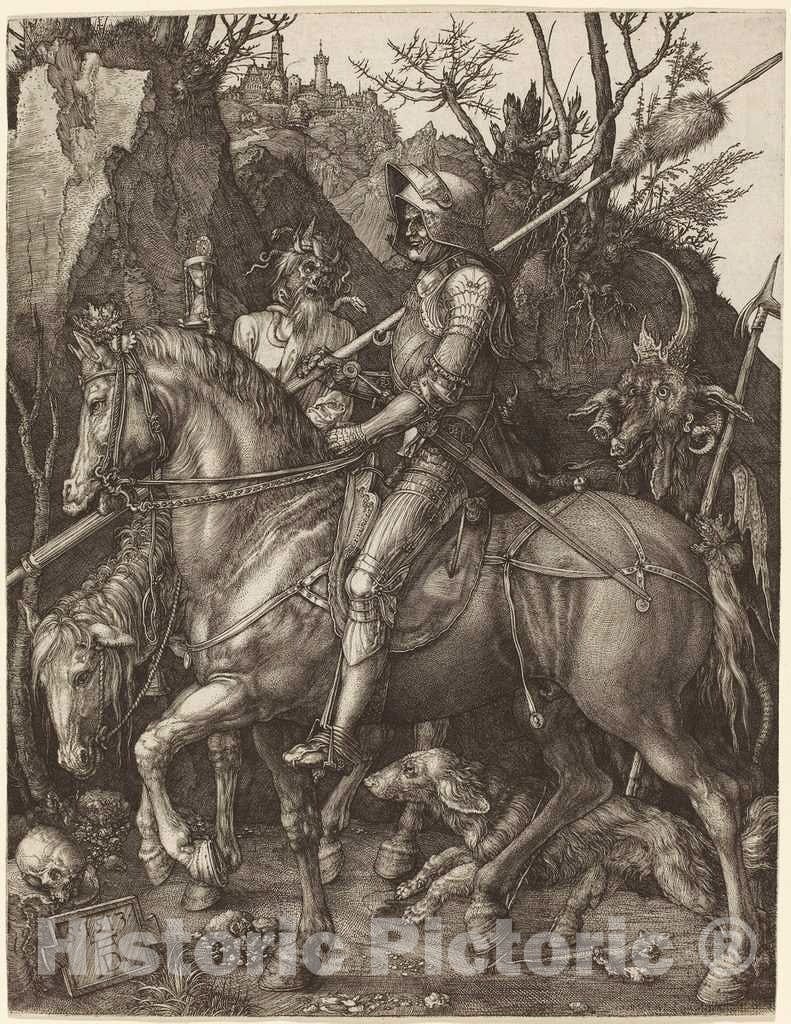 Art Print : Albrecht DÃ¼rer, Knight, Death and Devil, 1513 - Vintage Wall Art