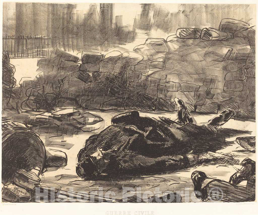 Art Print : Edouard Manet, Civil War (Guerre civile), 1871 - Vintage Wall Art