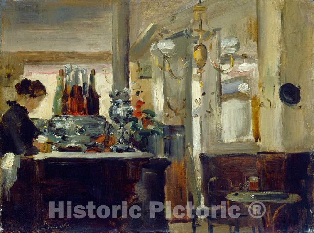 Art Print : Edouard Manet, Bon Bock CafÃ©, 1881 - Vintage Wall Art