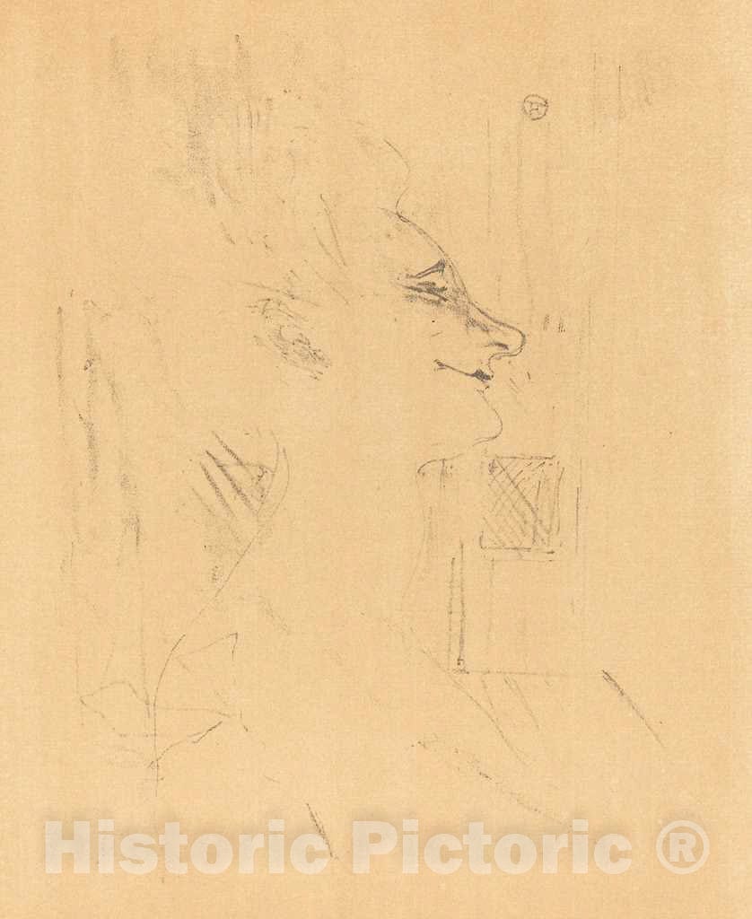 Art Print : Henri de Toulouse-Lautrec, Drunkard (Soularde), 1898 - Vintage Wall Art