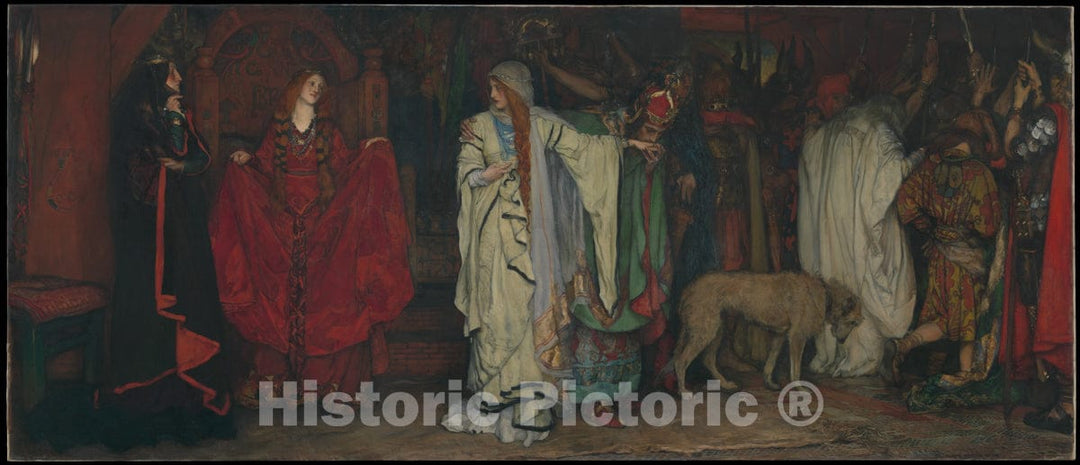 Art Print : Edwin Austin Abbey - King Lear, Act I, Scene I : Vintage Wall Art