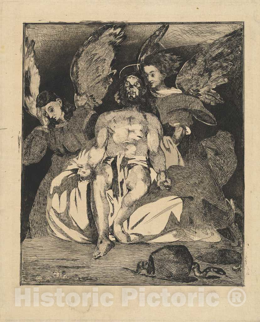 Art Print : Edouard Manet, Dead Christ with Angels (Christ aux anges), c.1867 - Vintage Wall Art