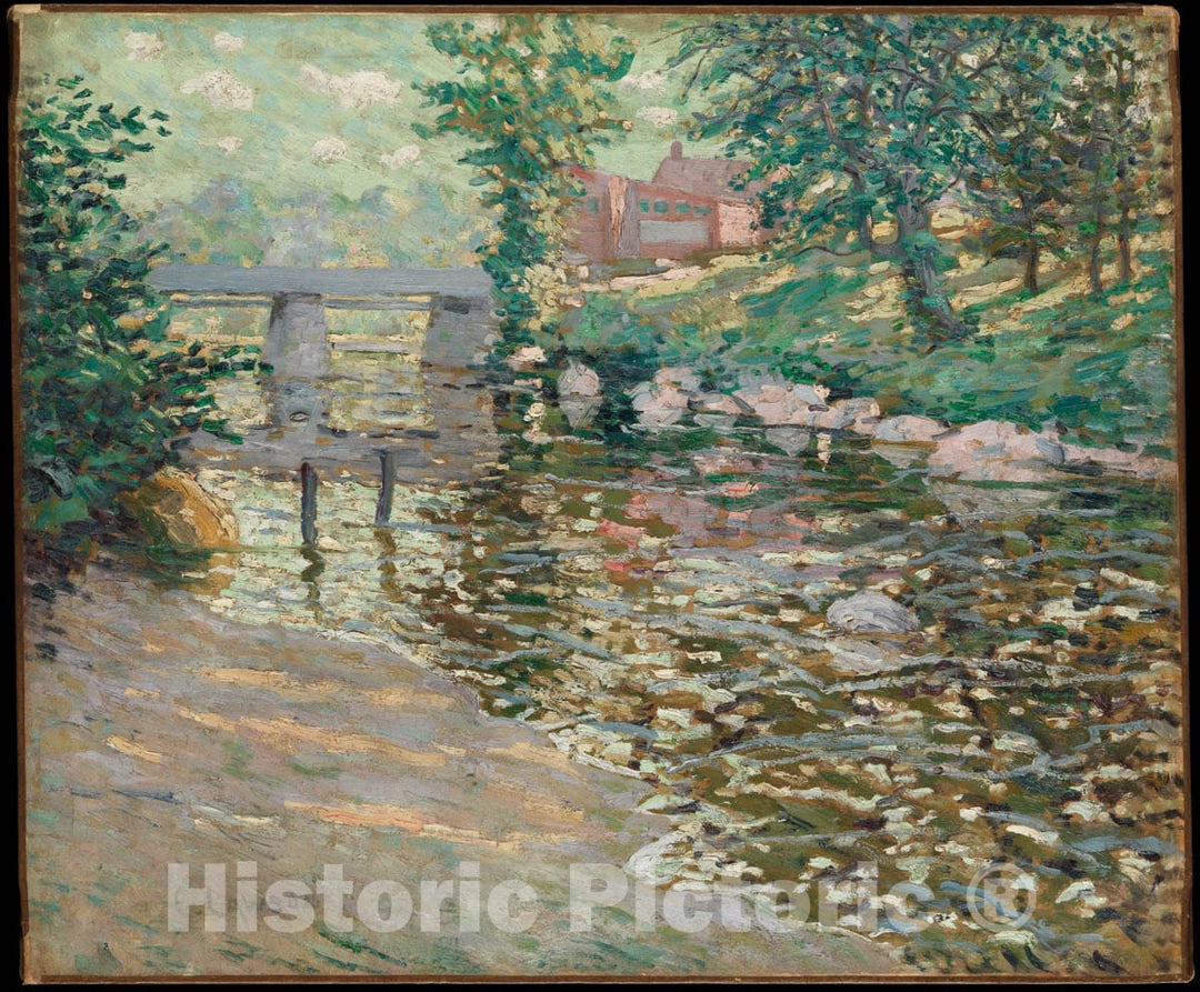 Art Print : Ernest Lawson - The Bronx River : Vintage Wall Art