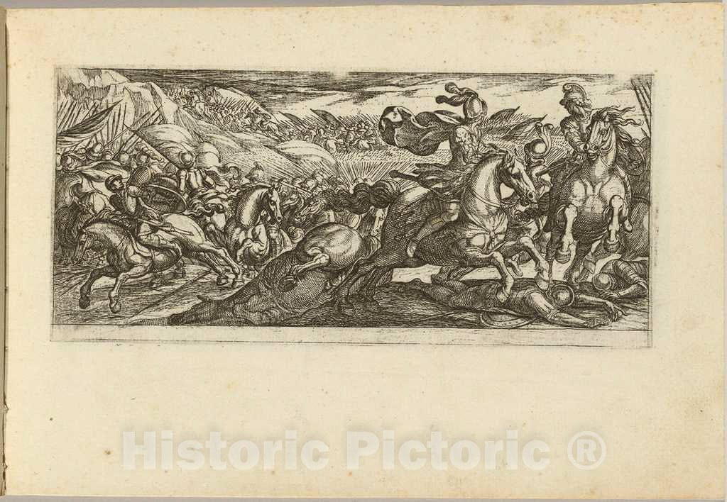 Art Print : Antonio Tempesta, Cavalry Engagement - Vintage Wall Art