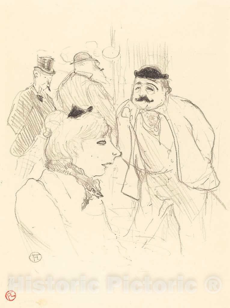 Art Print : Henri de Toulouse-Lautrec, La Tige (Moulin-Rouge), 1894 - Vintage Wall Art