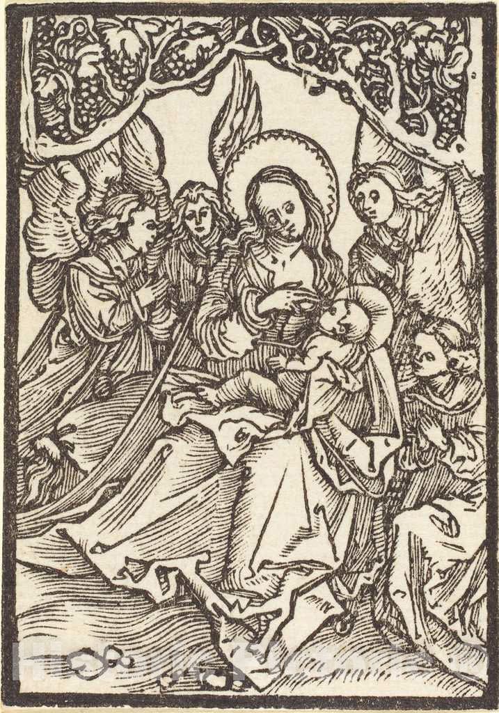 Art Print : Albrecht DÃ¼rer, The Virgin Nursing The Christ Child with Four Angels, c. 1500 - Vintage Wall Art