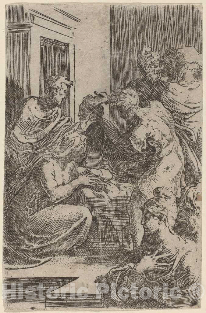 Art Print : Parmigianino, The Adoration of The Shepherds, c. 1527 - Vintage Wall Art