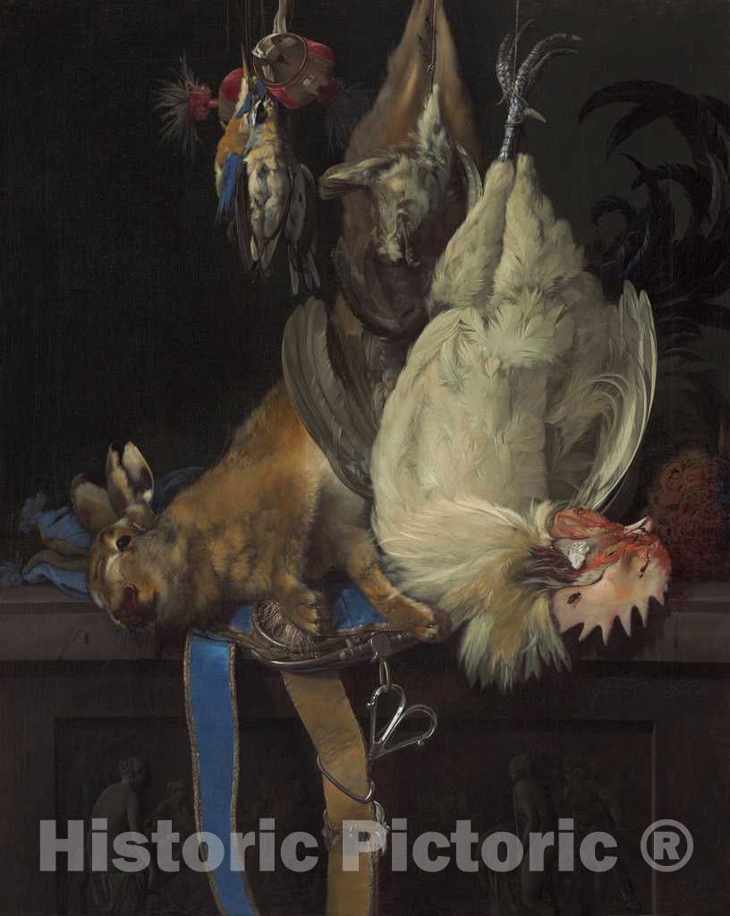 Art Print : Willem Van Aelst, Still Life with Dead Game, 1661 - Vintage Wall Art