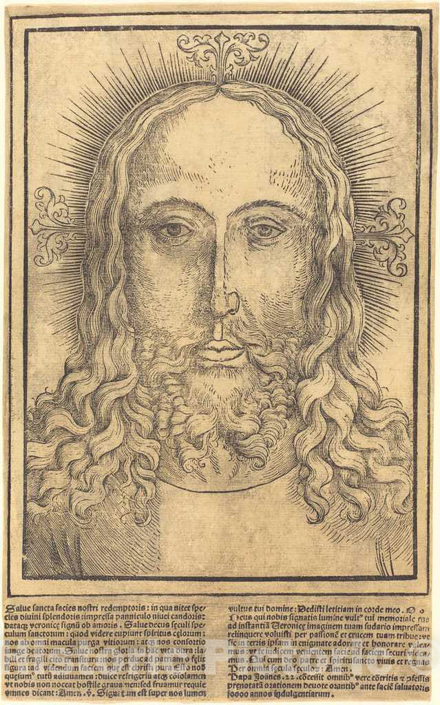 Art Print : The Head of Christ, c.1505 - Vintage Wall Art