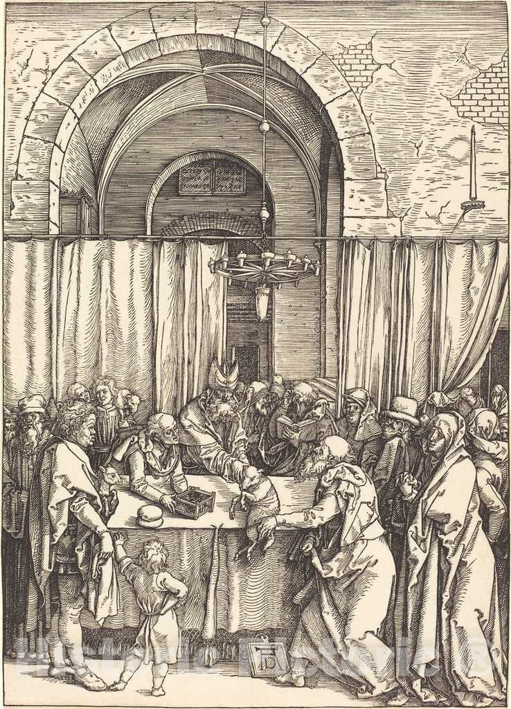 Art Print : Albrecht DÃ¼rer, Joachim's Offering Rejected, c.1505 - Vintage Wall Art