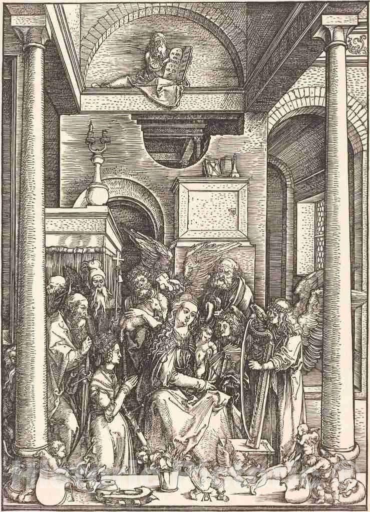 Art Print : Albrecht DÃ¼rer, The Glorification of The Virgin, c. 1504 - Vintage Wall Art