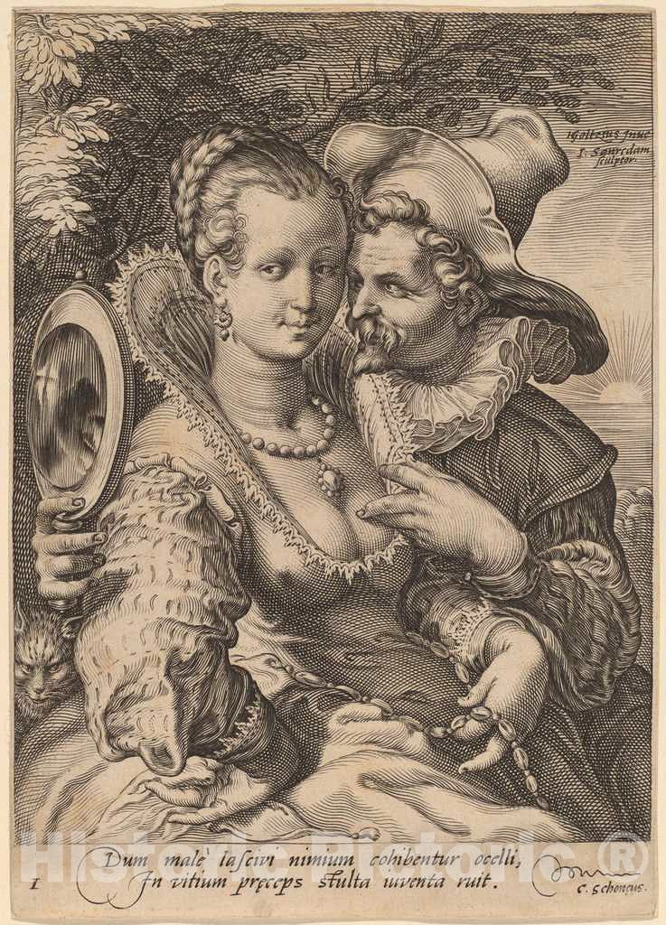 Art Print : Saenredam After Goltzius, Sight - Vintage Wall Art