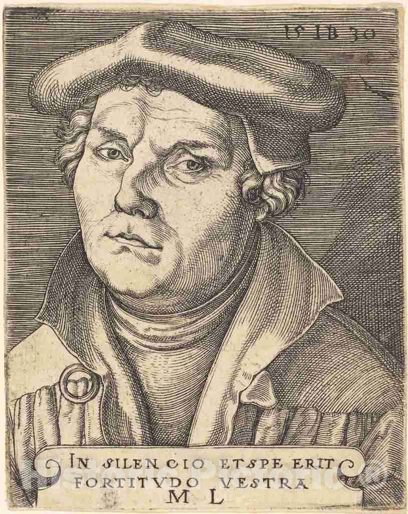 Art Print : Martin Luther, 1530 - Vintage Wall Art