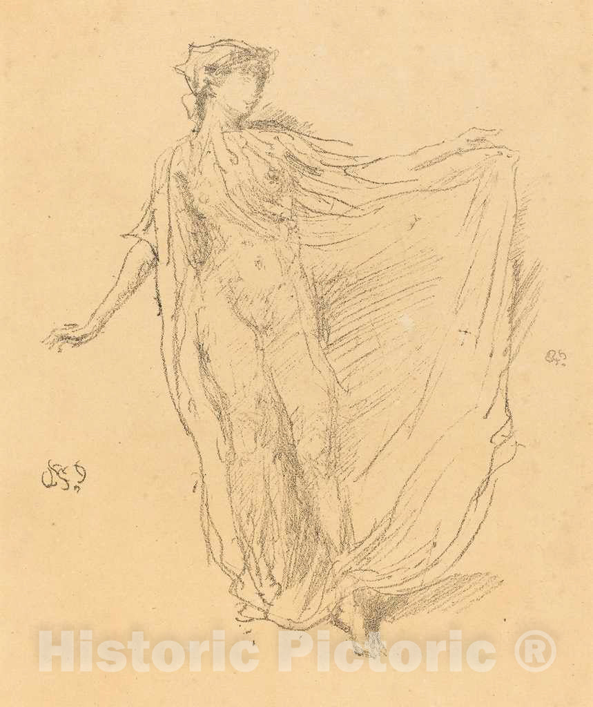 Art Print : James McNeill Whistler, The Dancing Girl, 1889 - Vintage Wall Art