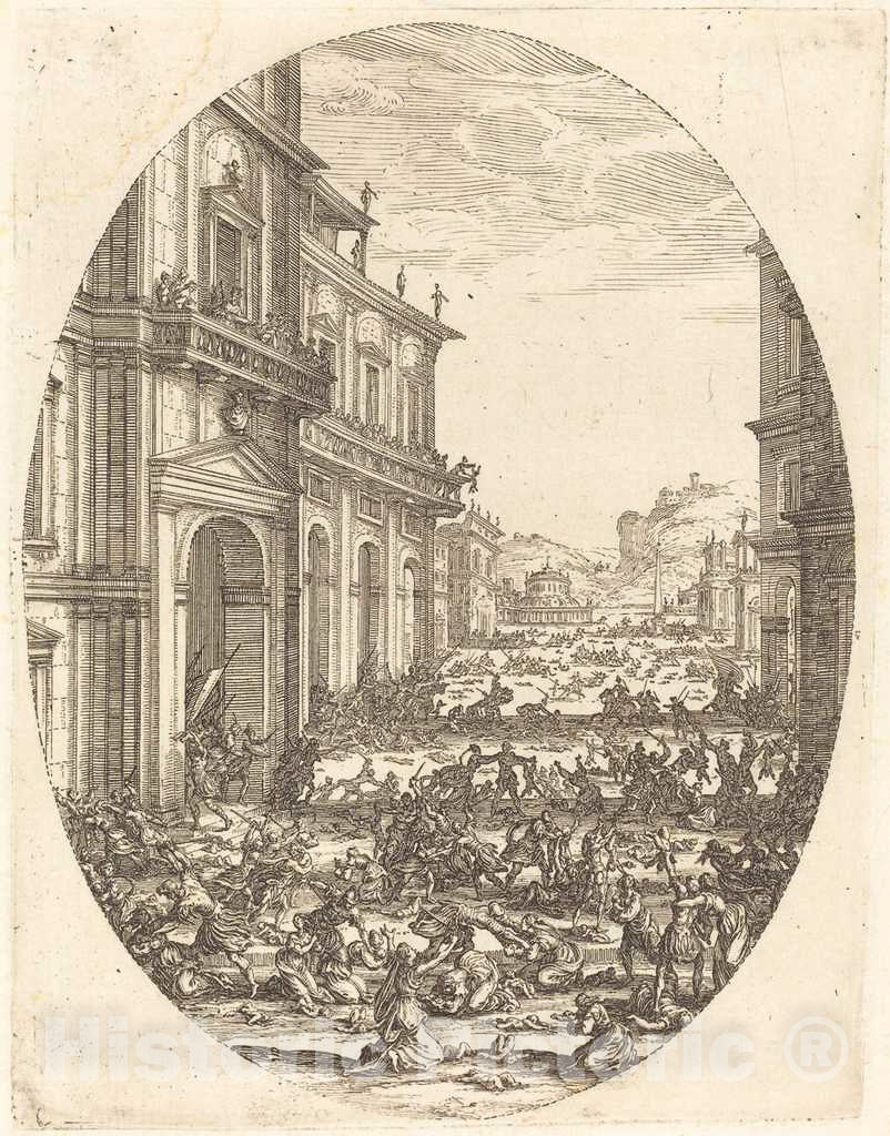 Art Print : Jacques Callot, The Massacre of The Innocents, c.1619 - Vintage Wall Art