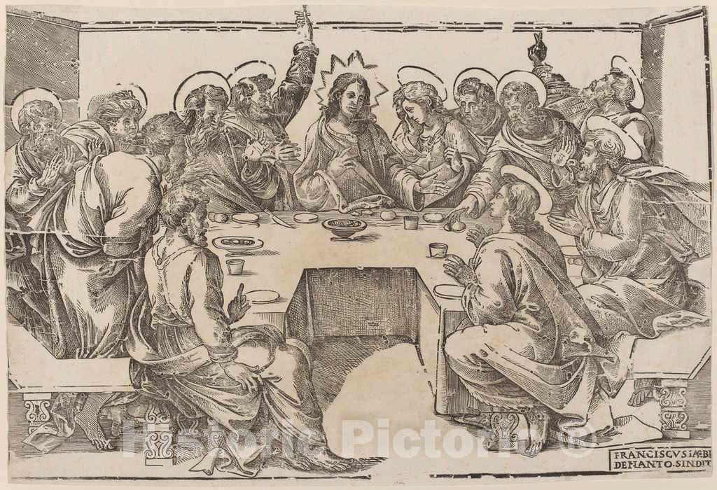 Art Print : Francesco Denanto, The Last Supper - Vintage Wall Art