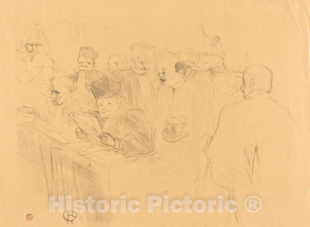 Art Print : Henri de Toulouse-Lautrec, Soudais Deposition (DÃ©position Soudais), 1896 - Vintage Wall Art