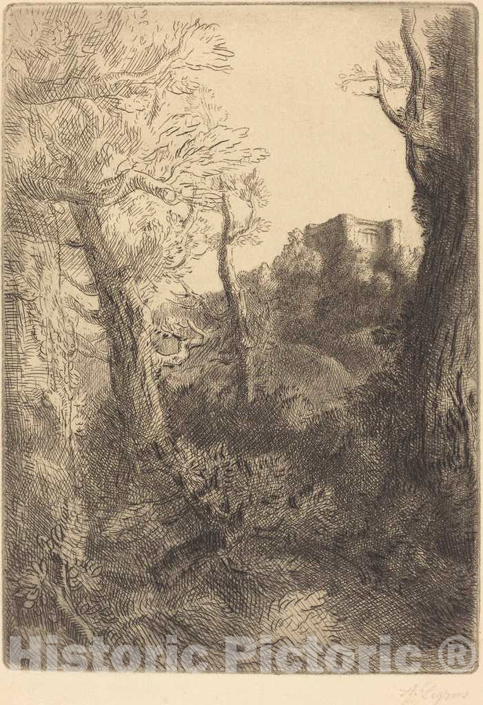 Art Print : Alphonse Legros, Landscape (Paysage) - Vintage Wall Art